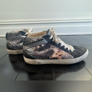 Golden Goose Distressed Glitter Mid Star sneakers size 36